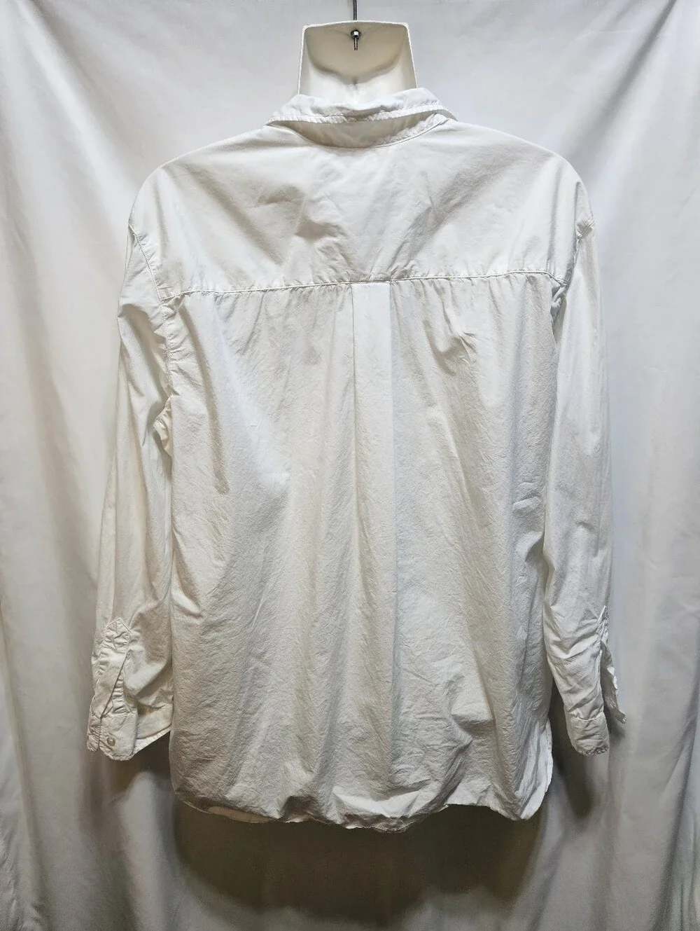 Frank & Eileen Joedy White Button Front Shirt Size Large 100% Cotton Italian - Picture 3 of 9